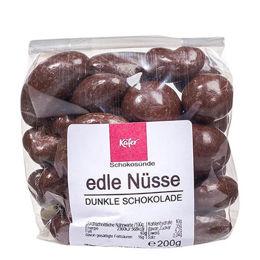 Edle Nüsse, dunkle Schokolade