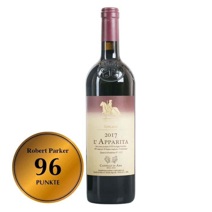 2017 Merlot L'Apparita, Toskana, Italien - 