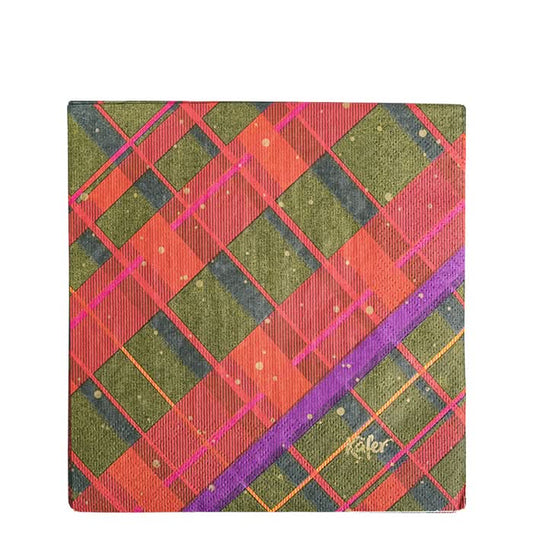 Weihnachts Servietten "Tartan", 20 Stück