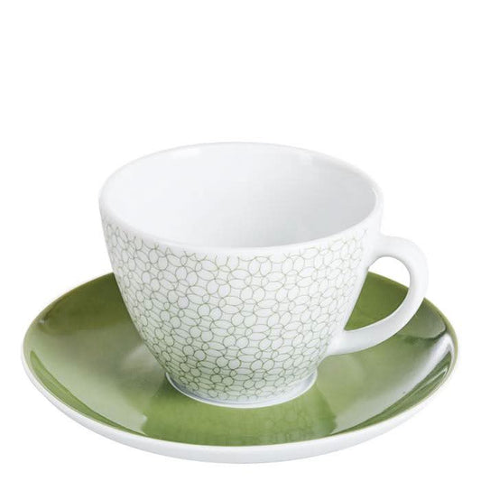 Set Green Beetle Cappuccino Tasse mit Untertasse - 