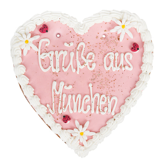 Lebkuchenherz, rosa, zum individuell Beschriften