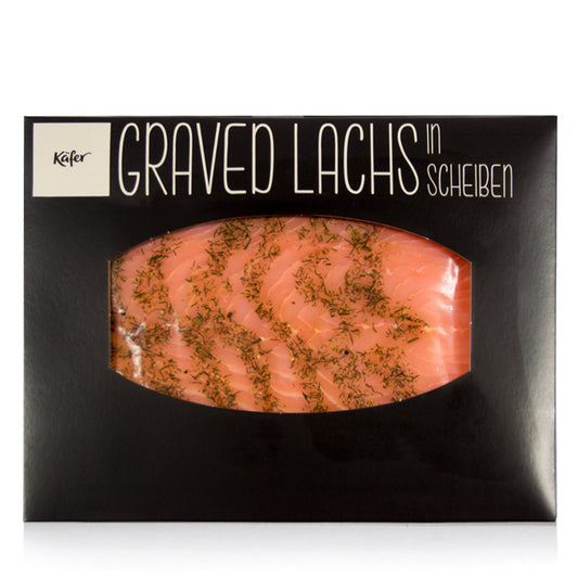 Graved Lachs, in Scheiben